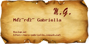 Móró Gabriella névjegykártya